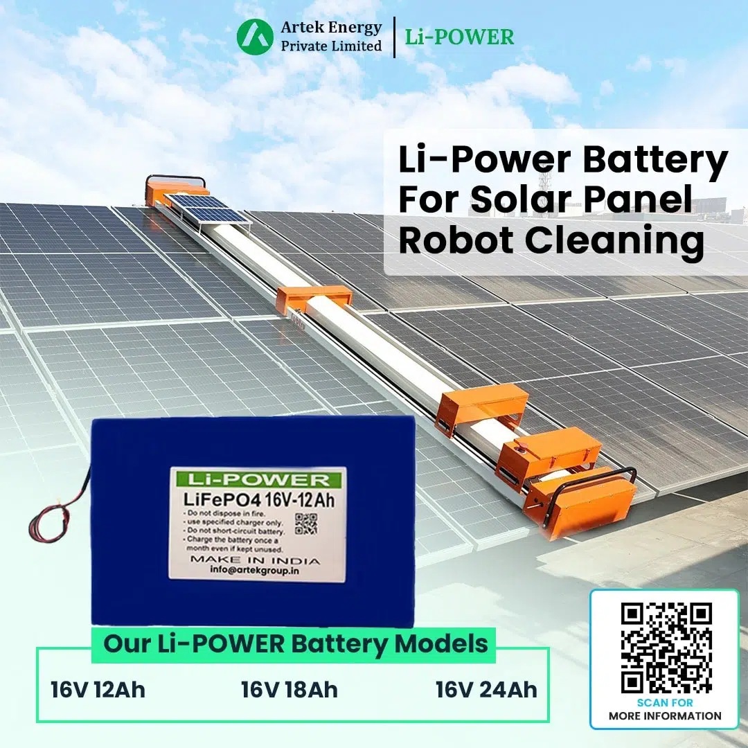 Solar Panel Cleaning Robot LiFePO4 Battery