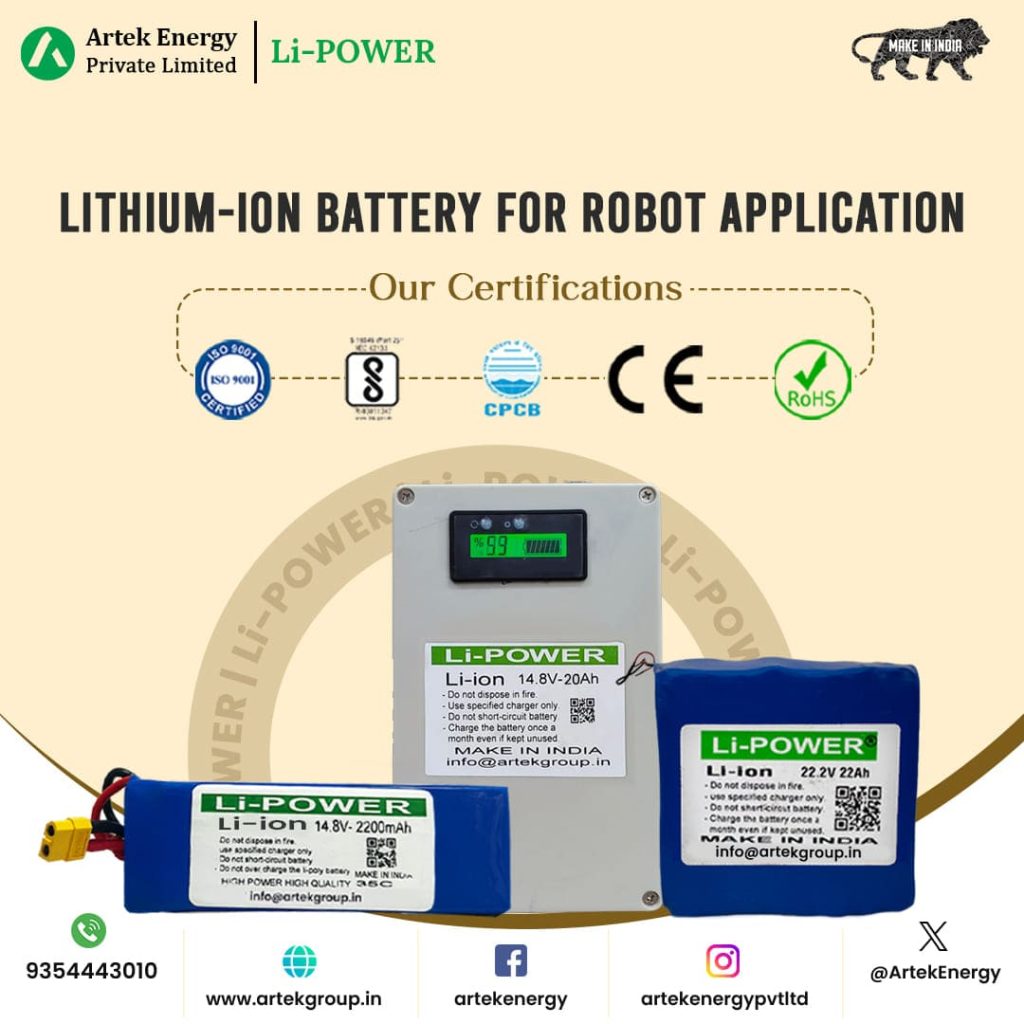 Lithium-Ion Battery for Robotic Applications